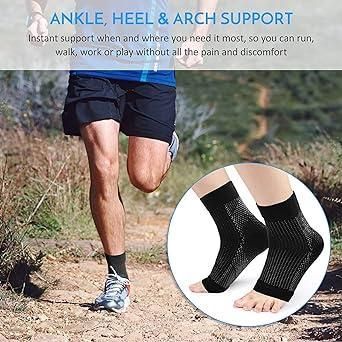 Neuropathy Socks for Women and Men for Relief Swollen Feet and Ankles ( Black color )