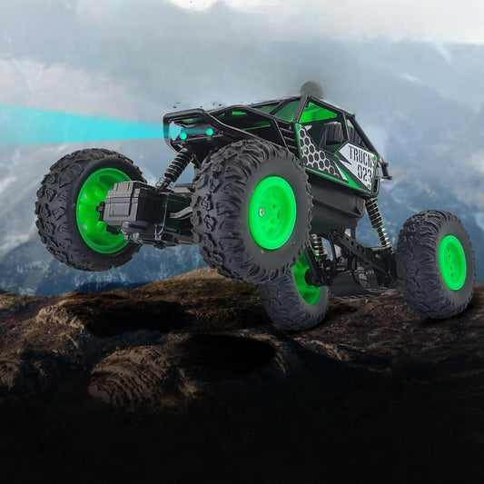 RC Rechargeable Rock Crawling 2WD 2.4 Ghz 4x4 Rally Car Remote Control Monster Truck (Green)