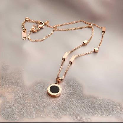 Rose Gold High Quality Gold Plated Stainless Steel Round Necklace