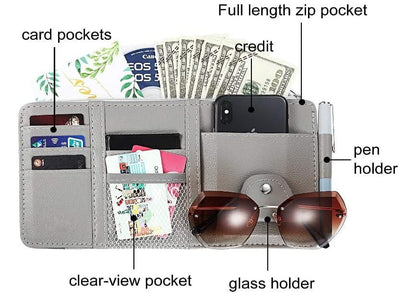 Car Styling Visor Organizer Auto Sun Visor Storage Pouch Car Organizer